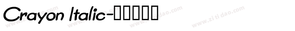 Crayon Italic字体转换